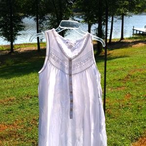 Eileen West,  cotton nightgown, White, Small